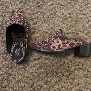 Cheeta print mules